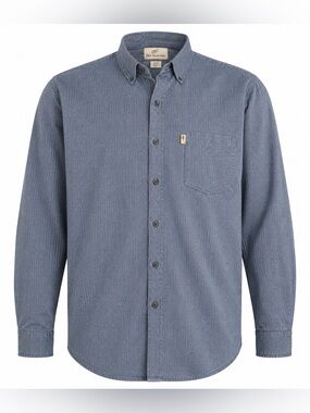 Bob Timberlake Men’s Herringbone Button-Down Shirt | Blue Gray 2XLT Tall Cotton